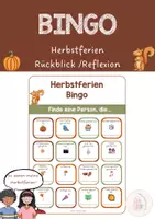 Vorschau - Arbeitsblätter - Herbstferien Bingo - Deckblatt