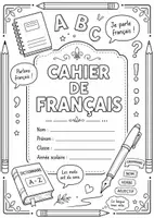 Aperçu - Fiches - Pages de garde - cahier de français - Page 1