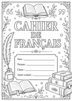 Aperçu - Fiches - Pages de garde - cahier de français - Page de couverture