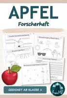 Vorschau - Arbeitsblätter - Apfel Grundschule – Komplettpaket für Klasse 1/2 | Forscherheft, Wissenskartei & Tafelmaterial - Seite 1