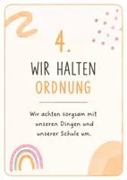 Vorschau - Poster - Klassenregeln im Pastell-Design | 6 Regeln für Grundschule & Volksschule Alternativ etwas suchstärker: - Seite 2