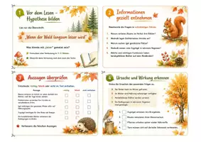 Vorschau - Arbeitsblätter - Herbst im Lesefokus - lesen kombinieren kritisch denken - Seite 3