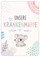 Vorschau - Poster - Kranken-mappe – Deckblatt | 2 Varianten im Pastell-Design mit Koala - Seite 1