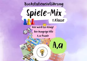 Vorschau - Spiele - Buchstabeneinführung A - Buchstabe A - Spiele-Mix A - Deckblatt