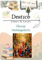 Vorschau - Arbeitsblätter - Übung Herbstgedicht - Deckblatt