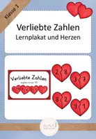 Vorschau - Poster - Verliebte Zahlen Lernplakat und Zahlenherzen - Deckblatt