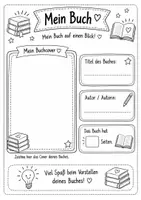 Vorschau - Arbeitsblätter - Buchvorstellung – 2. Klasse | Meine erste Buchvorstellung - Seite 1