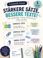 Vorschau - Stundenentwürfe - Satzbau Klasse 5/6 differenziert – Satzreihe, Satzgefüge & Kommasetzung - Deckblatt