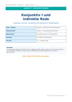Vorschau - Unterrichtsreihen - Deutsch_Konjunktiv_I_und_indirekte_Rede_Klasse8 - Deckblatt