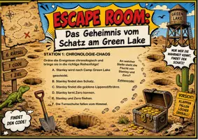 Vorschau - Spiele - Löcher | Unterrichtsmaterial | Escape Room | Quiz |Deutsch Klasse 4-9 | mit Lösungen - Seite 2