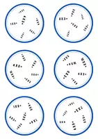 Voorbeeld - Dobblevariant Tafels 3, 4 en 8 | Spelend Oefenen van de Maaltafels - Pagina 1