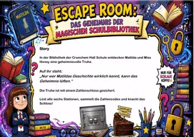 Vorschau - Spiele - Matilda | Unterrichtsmaterial | Escape Room | Quiz | Unterrichtsmaterial | Deutsch Klasse 4-9 | mit Lösungen - Seite 1