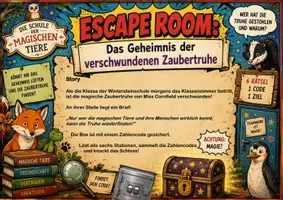 Vorschau - Unterrichtsreihen - Schule der magischen Tier(e) | Unterrichtsmaterial | Escape Room | Quiz | Deutsch Klasse 4-8 | mit Lösungen - Seite 1