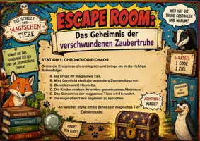 Vorschau - Unterrichtsreihen - Schule der magischen Tier(e) | Unterrichtsmaterial | Escape Room | Quiz | Deutsch Klasse 4-8 | mit Lösungen - Seite 2