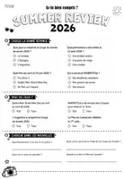 Aperçu - Feuilles d'exercices - Summer review 2026 - récap de l'été - lecture, comprehension, chronologie - Page 1