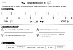 Aperçu - Feuilles d'exercices - Summer review 2026 - récap de l'été - lecture, comprehension, chronologie - Page 2