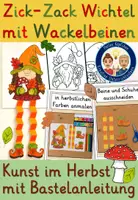 Vorschau - Stundenentwürfe - Kunst Herbst Zickzack Wichtel - Deckblatt