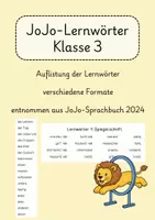 Vorschau - Präsentationen/Tafelbilder - JoJo Lernwörter Klasse 3 (Version 2024) - Deckblatt
