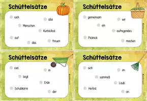 Vorschau - Fördermaterial/Inklusion - Schüttelsätze Herbst - Sätze bilden - Seite 2