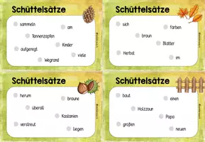 Vorschau - Fördermaterial/Inklusion - Schüttelsätze Herbst - Sätze bilden - Seite 3