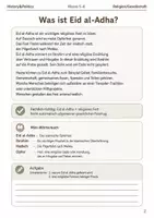 Vorschau - Arbeitsblätter - Opferfest Eid al-Adha Arbeitsblatt Klasse 5–6 - Seite 1