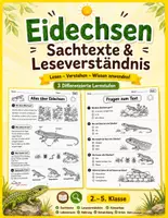 Vorschau - Stundenentwürfe - Eidechsen – Sachtexte, Leseverständnis & Entwicklung | Differenziert in 3 Stufen | 2.–5. Klasse - Deckblatt