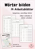 Vorschau - Stundenentwürfe - Silben verbinden & Wörter schreiben | Lautgetreue Wörter | Deutsch Klasse 1 | Arbeitsblätter für den Anfangsunterricht - Deckblatt
