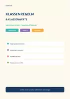 Vorschau - Arbeitsblätter - Klassenregeln Klassenwerte Grundschule - Seite 1