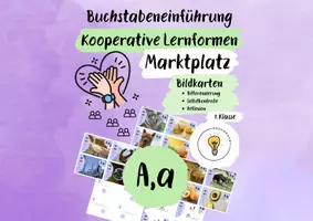 Vorschau - Fördermaterial/Inklusion - Buchstabeneinführung A - Buchstabe A - Marktplatz A - Deckblatt