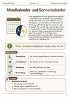 Vorschau - Arbeitsblätter - Islamischer Mondkalender Arbeitsblatt Klasse 5–6 - Seite 1