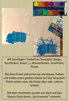 Vorschau - Mal- und Bastelvorlagen - Gummistiefel Herbst, Blätter, Kunst, Pfütze, Pustetechnik - Seite 2