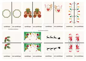Aperçu - Apprentissages en autonomie - 24 cartes pinces symétrie noel - Page 2