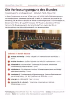 Vorschau - Unterrichtsreihen - Die Verfassungsorgane des Bundes (Wirtschaft-Politik, Kl. 9/10) - Deckblatt