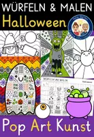 Vorschau - Stundenentwürfe - Halloween Kunst Grundschule - Würfeln und malen Pop Art - Deckblatt