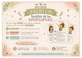 Vista previa - Tarjetas / Manipulativos - Recurso premium TARJETAS EMOCIONES - Portada
