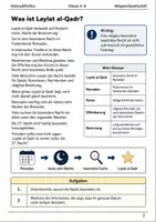 Vorschau - Arbeitsblätter - Laylat al-Qadr Arbeitsblatt Klasse 5–6 - Seite 1