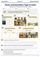 Vorschau - Arbeitsblätter - Feste im Islam Stationenlernen Klasse 5–6 - Deckblatt