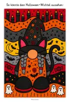 Vorschau - Stundenentwürfe - Halloween Kunst Würfeln und malen WICHTEL Pop Art - Seite 1