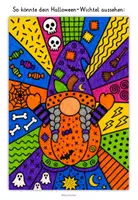 Vorschau - Stundenentwürfe - Halloween Kunst Würfeln und malen WICHTEL Pop Art - Seite 2