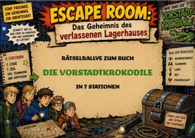 Vorschau - Spiele - Die Vorstadtkrokodile | Unterrichtsmaterial | Escape Room | Quiz | Unterrichtsmaterial | Deutsch Klasse 4-9 | mit Lösungen - Deckblatt