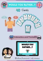 anteprima - Materiale interattivo - WOULD YOU RATHER…? – 40 Cards (Printable & Interactive) - Pagina di copertina