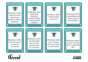 anteprima - Materiale interattivo - WOULD YOU RATHER…? – 40 Cards (Printable & Interactive) - Pagina 2