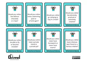 anteprima - Materiale interattivo - WOULD YOU RATHER…? – 40 Cards (Printable & Interactive) - Pagina 3