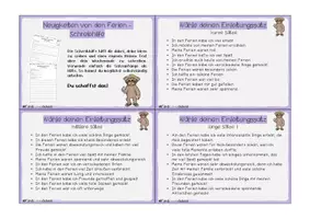 Vorschau - Fördermaterial/Inklusion - Neuigkeiten von den Ferien - Schreibhilfe für Ferienberichte - Seite 1
