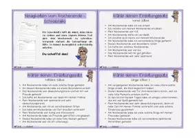 Vorschau - Fördermaterial/Inklusion - Neuigkeiten vom WE - Schreibhilfe für Wochenendberichte - Seite 1