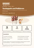 Vorschau - Stundenentwürfe - Verdoppeln und Halbieren – Mathe Klasse 1/2 - Seite 1