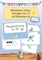 Vorschau - Präsentationen/Tafelbilder - Blitzsehen | Mengenerfassung bis 10 für die digitale Tafel | Mitmachvideo - Deckblatt