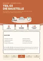 Vorschau - Stundenentwürfe - Bruchrechnen Klasse 6 · Freizeitpark Bruchhausen Teil 03: Die Baustelle — Brüche addieren und subtrahieren - Deckblatt