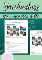 Vorschau - Arbeitsblätter - On parle de nos vacances – Sprechanlass Französisch - Deckblatt