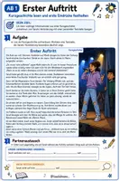 Vorschau - Arbeitsblätter - Kurzgeschichte „Erster Auftritt" - Übungsmaterial - Seite 1